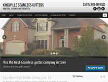 Tablet Screenshot of knoxvilleseamlessgutters.com